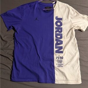 Jordan Purple White T-Shirt XL Split Vinyl Letters